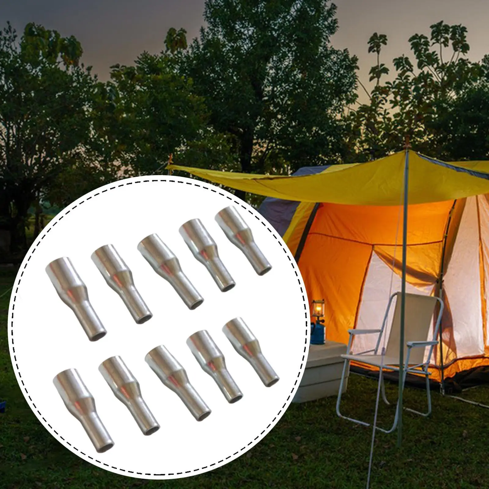 10x Fiberglass Tent Pole End Plugs Lightweight Professional 