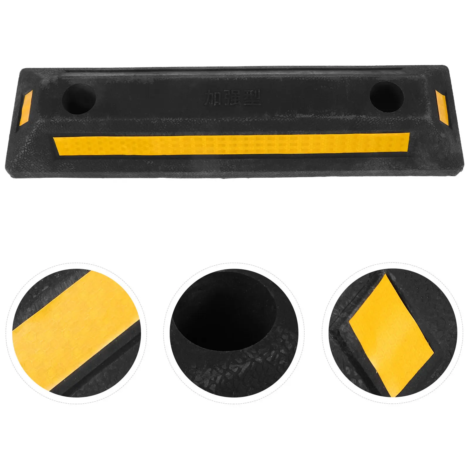 Heavy Duty Rubber Parking Block for Garage Car Stopper Wheel Aligner Tire Stop for Driveway Vehicle Safety Accessory