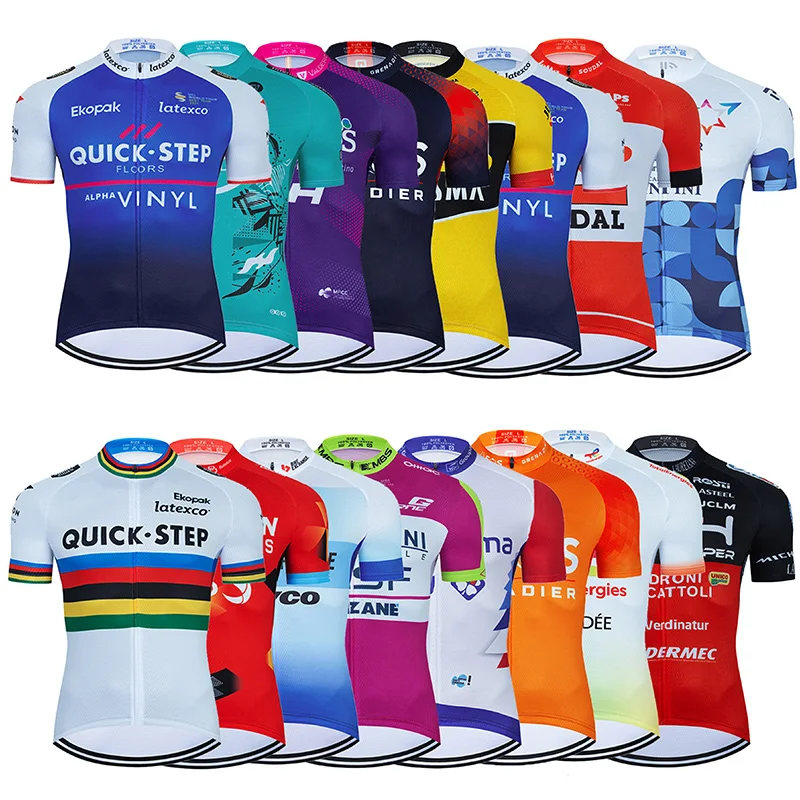 

New Team France Cycling Maillot MTB Jersey Pro Bicycle Clothes Ropa Ciclismo Summer Quick Dry Shirt Men's Short Cycling Clothing