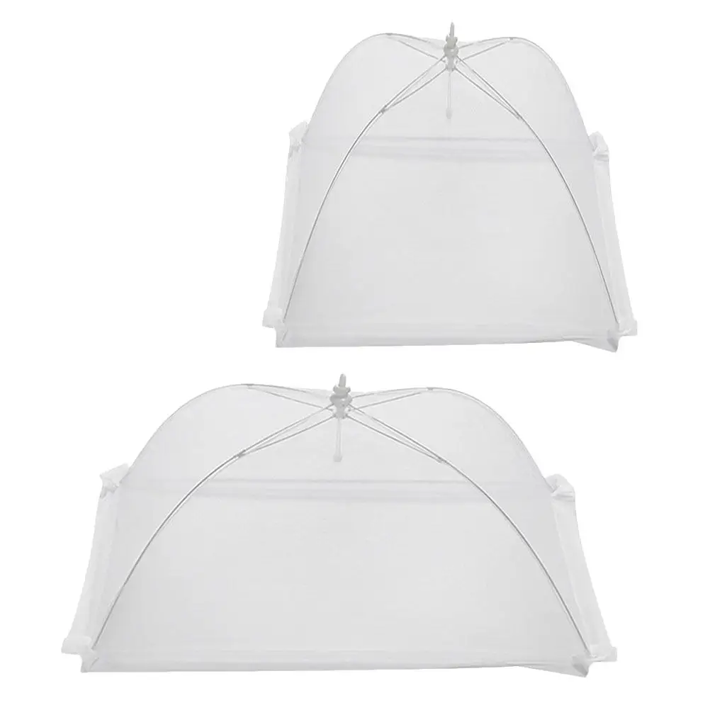 2Pcs Sturdy Food Cover with Smooth Round Handle Mesh Design Dish Protector for Meals Fruits Vegetables Indoor Outdoor Use