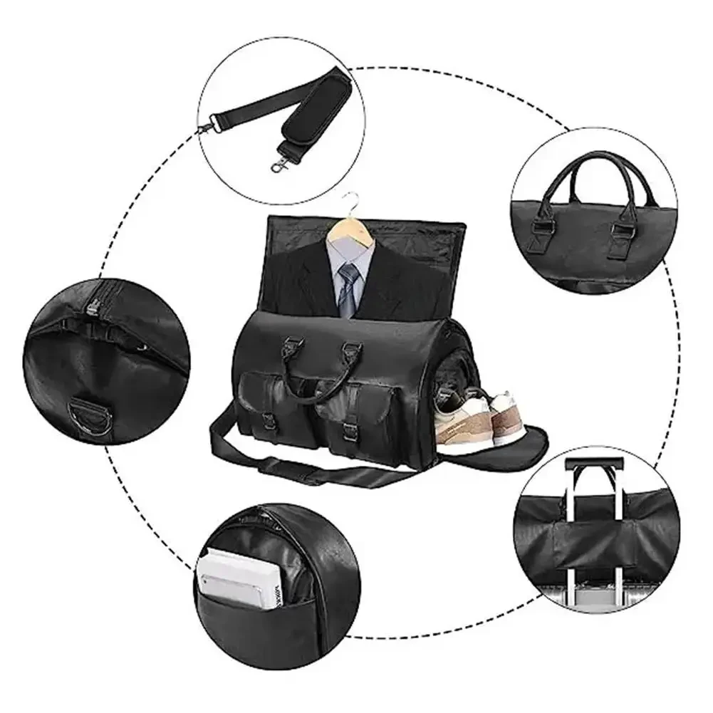 2024 Suit Bag Convertible Travel Clothing Garment Carry On Luggage Bag 2-in-1 Hanging Suitcase Suit Business Blazer Travel Bag