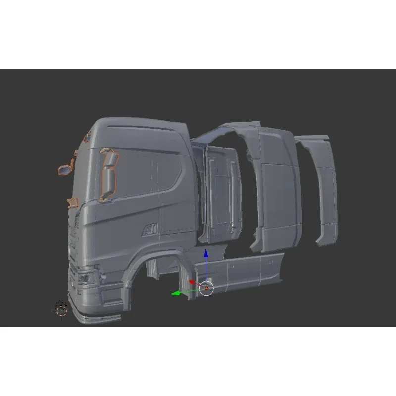 Simulated 3D Printed Plastic Cockpit Body Shell for 1/14 Tamiya RC Dump Truck SCANIA S730 Toys Car Parts