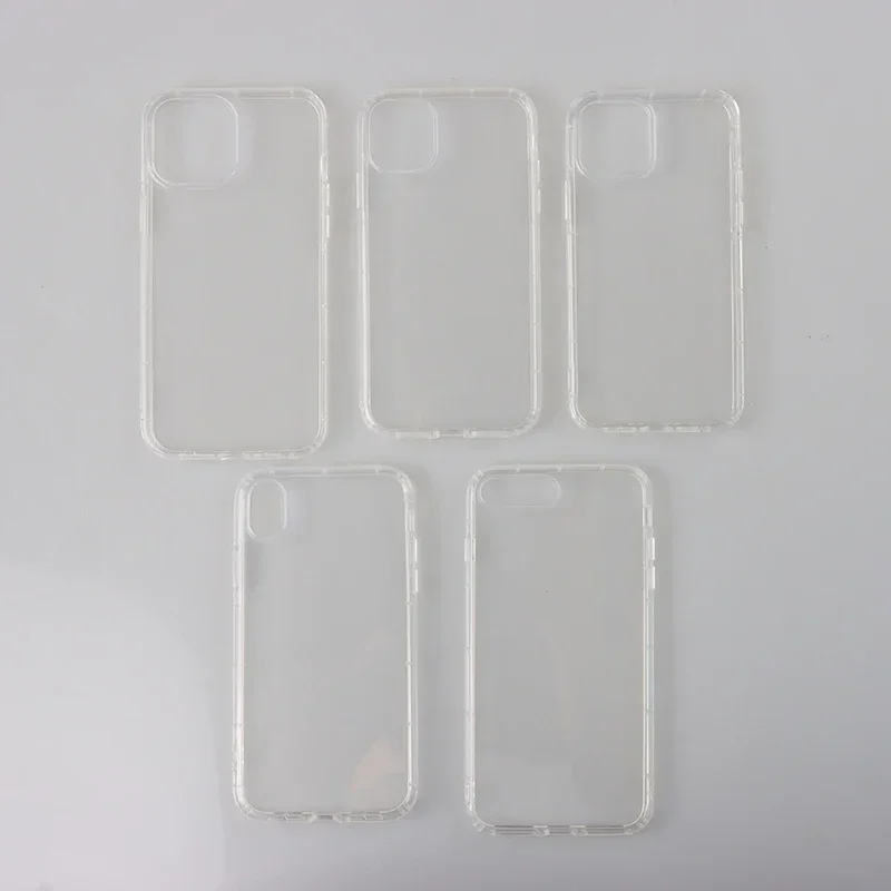 Caso de telefone acrílico macio transparente de luxo, capa à prova de choque para iPhone 16, 15 Pro Max, 11, 12, 13, 14, 15 Pro, XS, XR, 7, 8 Plus