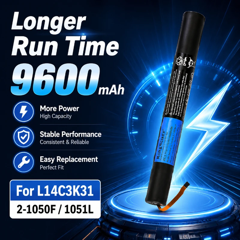 New L14C3K31 9600mAh Li-ion Replacement Battery Pack for 2-1050F 1051L Tablet PC Repair Spare High Capacity tablet battery pack