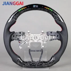LED Forged Carbon Fiber LED Steering Wheel For Honda accord 10th 2018-2021 Suede Perforated Leather