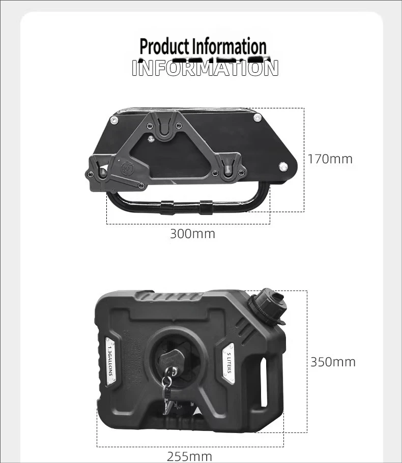 For SquareX125 modification parts: quick-release side bags, brackets, oil cans, canvas bags.
