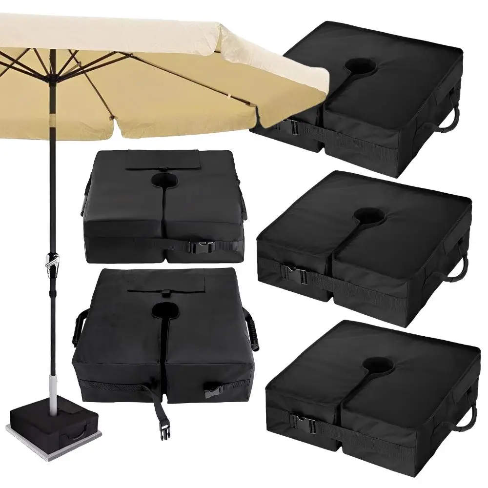 1/2pcs Cantilever Umbrella Base Sandbag, Fillable Weight Bag with Buckle Handle, Outdoor Patio Parasol Anti-Sway Accessory YMY