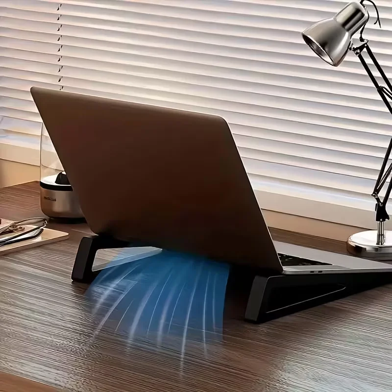 Ergonomic adjustable laptop stand with tilt and height adjustment - portable for MacBook, PC, minimalist design
