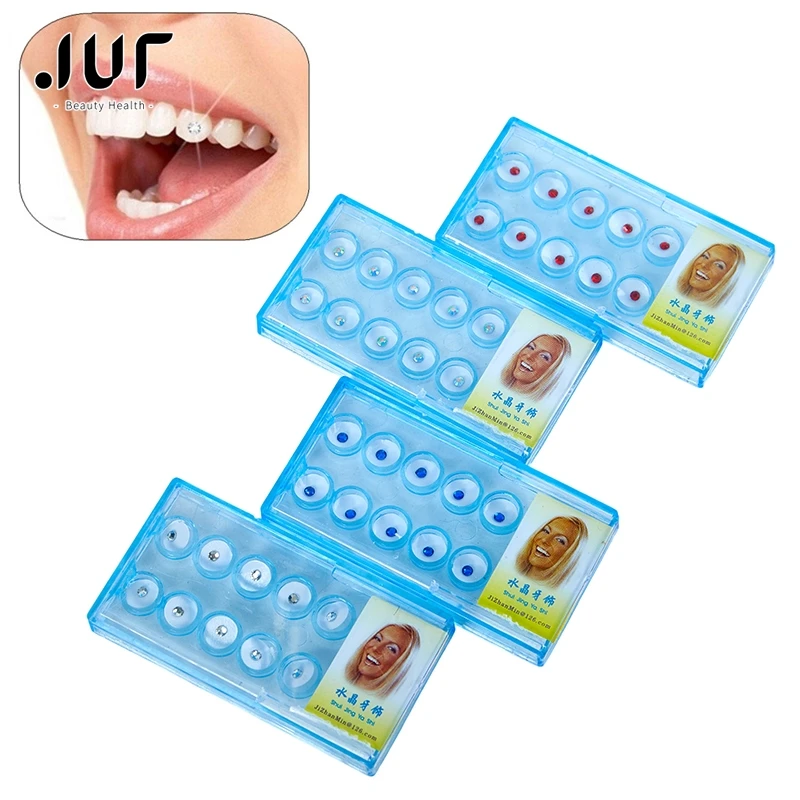 10pcs Tooth Gems Acrylic Diamond Bur Dental Material Jewelry Kit Crystal Tooth Decoration Teeth Whitening Studs