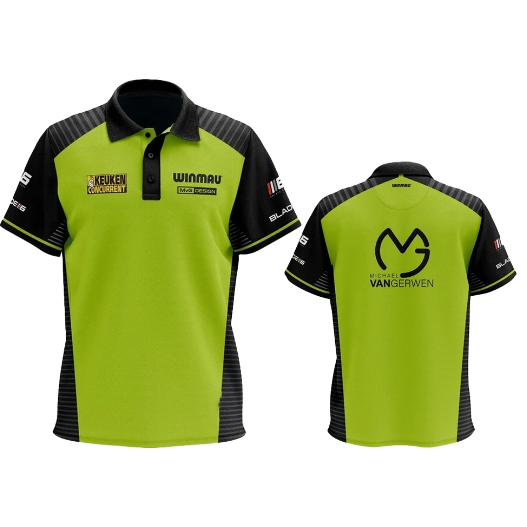 Winmau Michael van Gerwen Dartshirt Darts Enthusiast POLO shirt Sports Dry Quickly Men's T-Shirt Children's Clothing Tee Woman