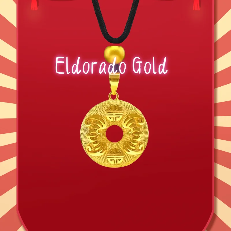 

Подвеска с пряжкой из настоящего золота 9999, 24-каратное золото, мужская и женская подвеска с защитной пряжкой из цельного золота с пряжкой