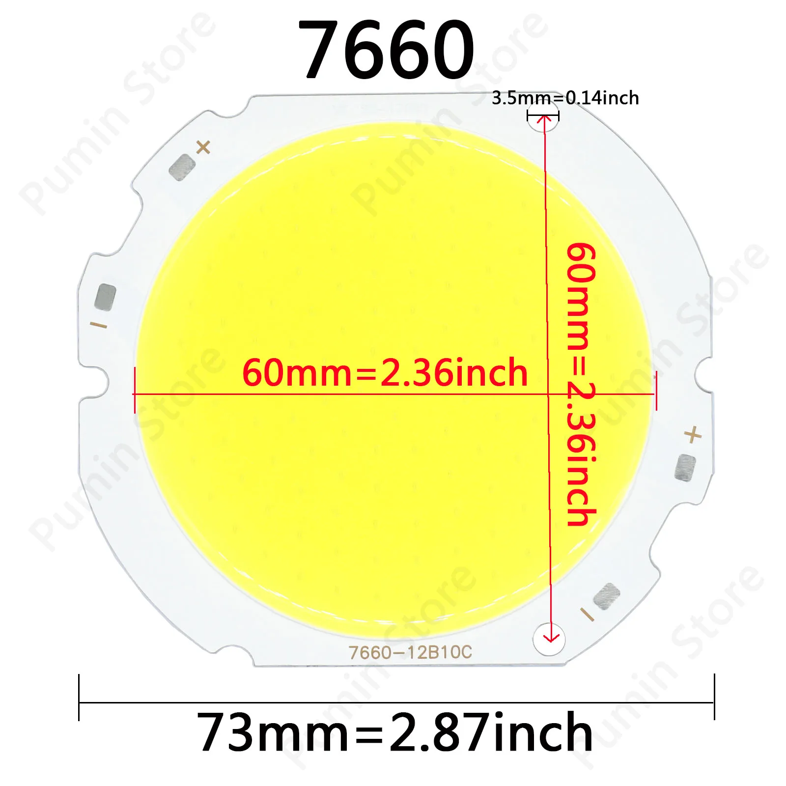 LED 7660 Lamp Beads 50W DC30-32V COB LED Light Source Chip On Board LED Matrix DIY Floodlight Stage Lights Spotlight Round white
