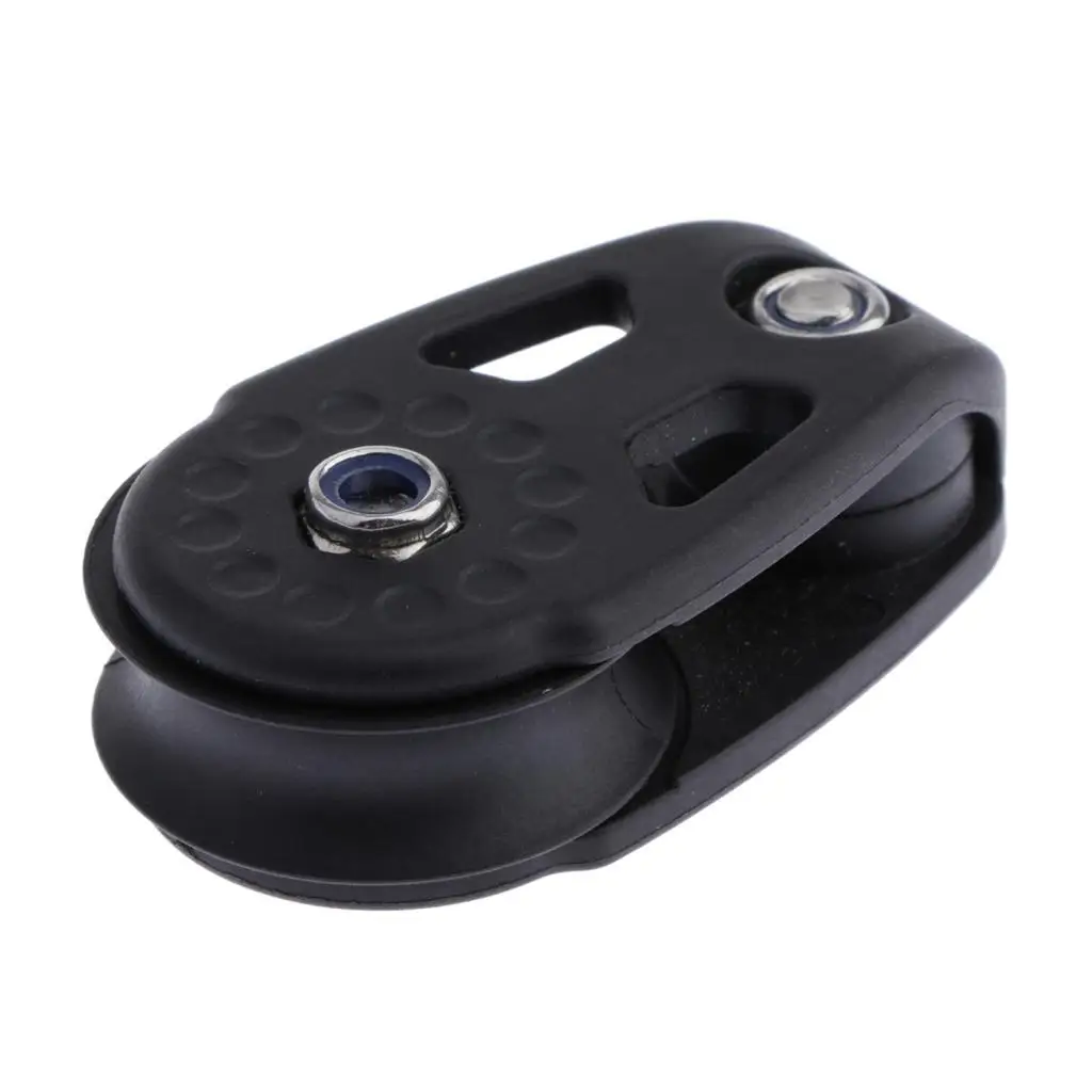 Heavy Duty Metal Steel Anchor Trolley Pulley Single Sheave Block Roller for Kayak Canoe Boat Use