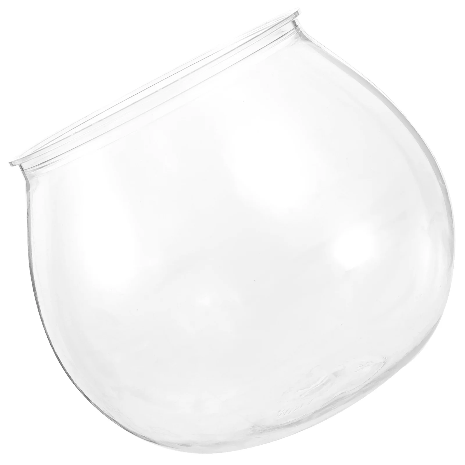 Clear Fish Bowl Round Fish Tank Plastic Fish Tank Decor Vase Goldfish Aquarium Fish Storage Container For Home Office Adornment