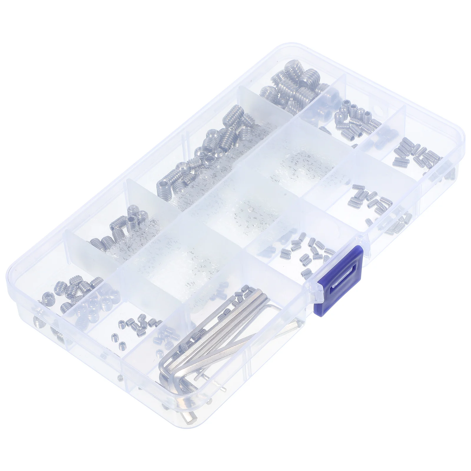 Kit d'assortiment de vis sans tête à douille hexagonale métrique en acier inoxydable 304, vis sans tête pour accessoires de salle de bains, poignées de porte de rangement, 1 jeu
