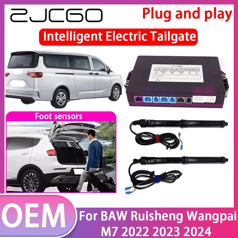 ZJCGO Electric Tailgate Lift Drive Trunk Opening Tail Gate Lift Soft Close Car Door For BAW Ruisheng Wangpai M7 2022 2023 2024