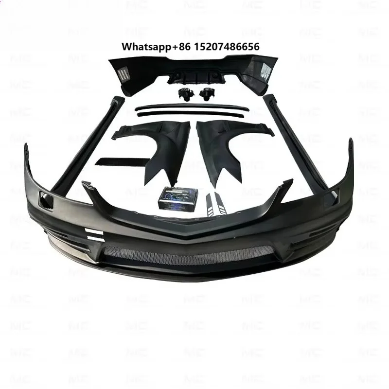 Front Rear Bumper Side Skirts Fenders Vents Spoiler Wing Tail Pipes LED Lights  Wide Body Kit  W221 S63 S65