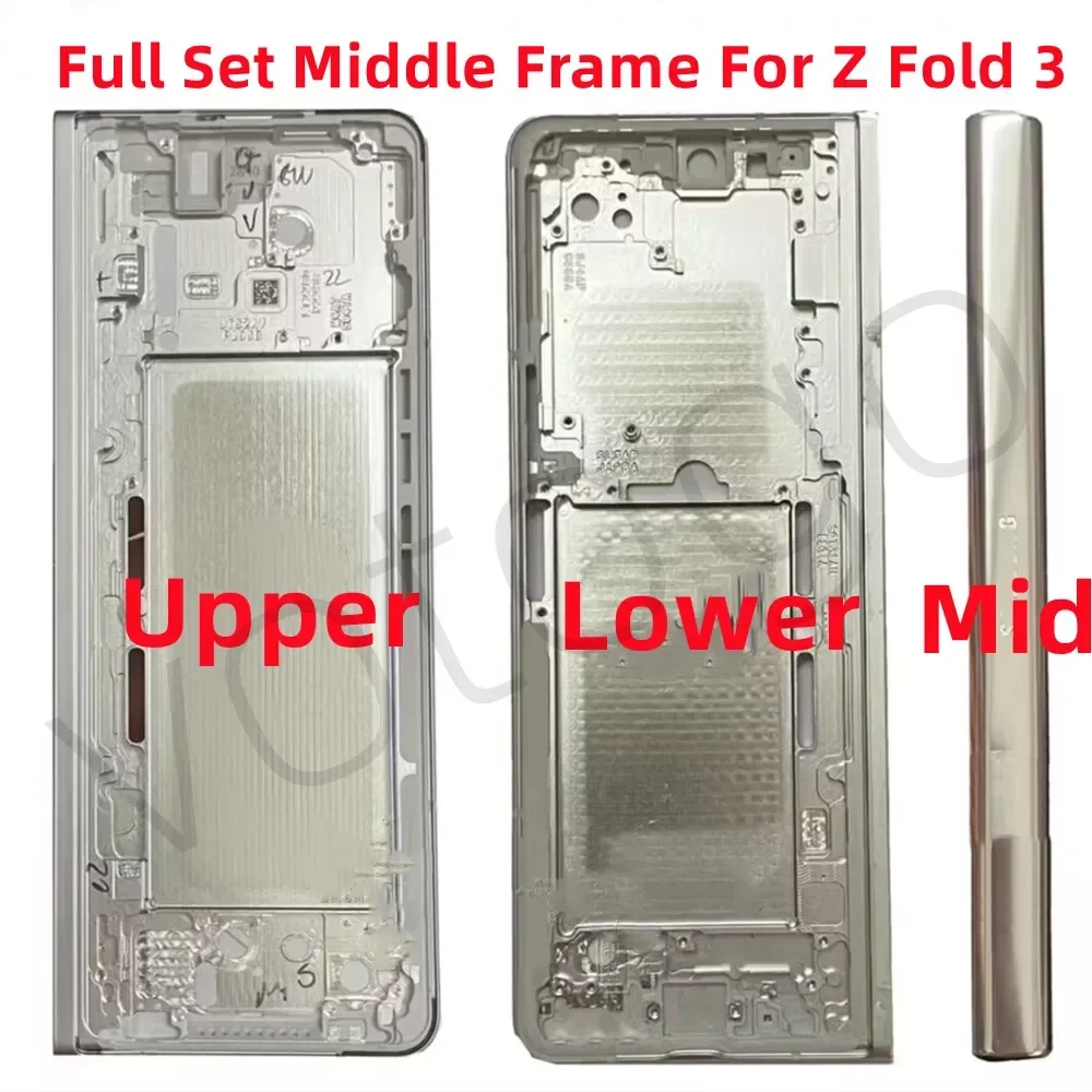 3Pcs/Set For Samsung Galaxy Z Fold 3 4 5 5G Middle Frame Bezel LCD Screen Front Plate Touch Digitizer Holder F946 F936 Replace