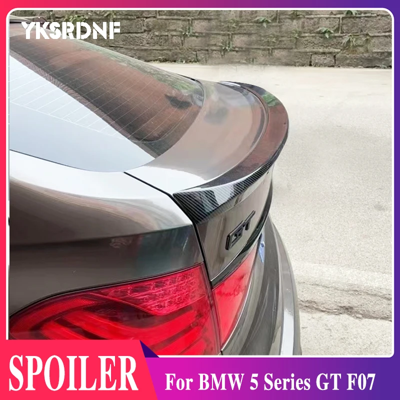 For BMW 5 Series GT F07 Spoiler 2010-2016 Spoiler AC Style Sport Body Kit Accessories Carbon Fiber Look and Gloosy Black