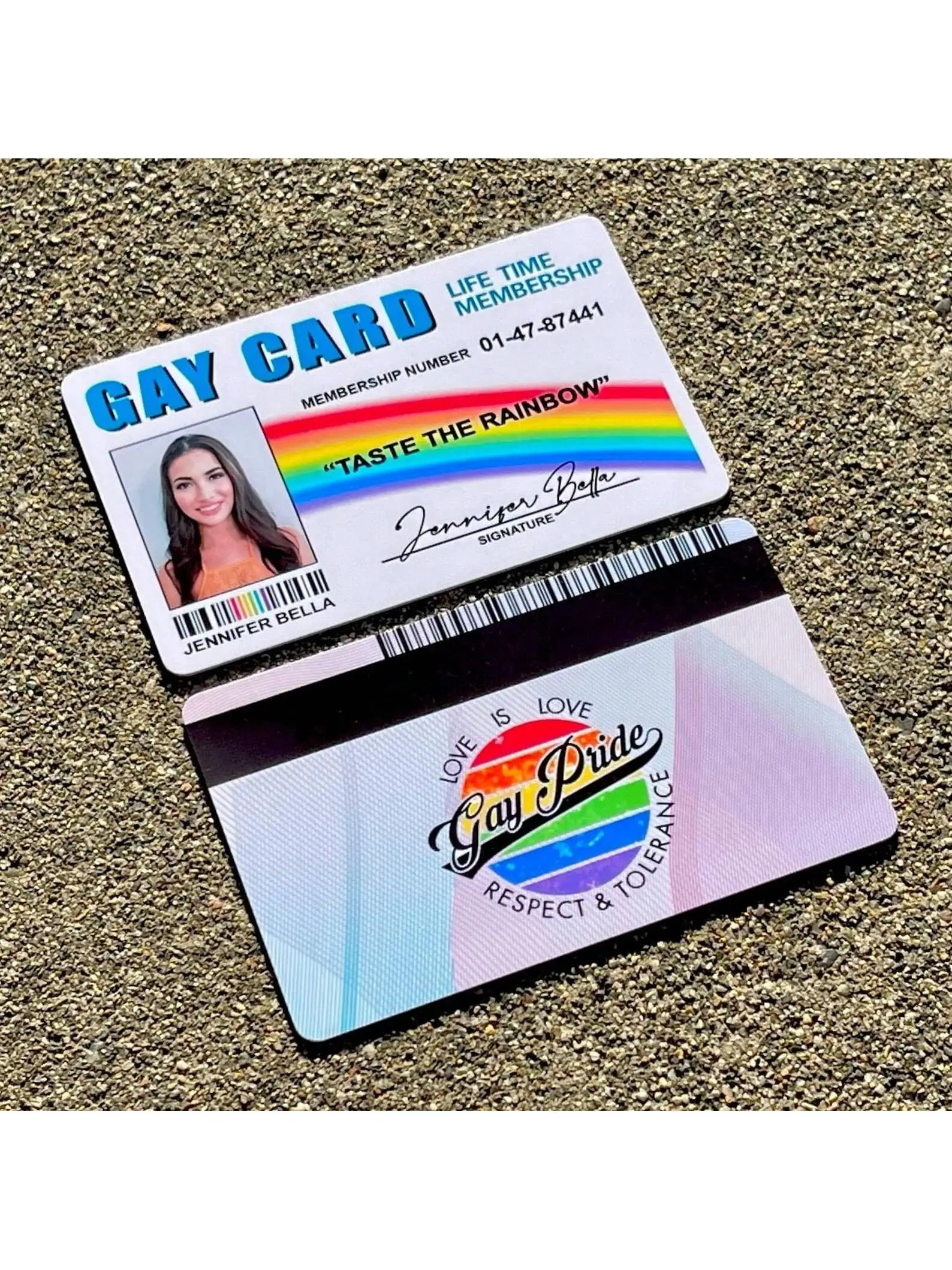 بطاقة هوية للمثليين بصور مخصصة، بطاقة عضوية مخصصة لمثلي الجنس مدى الحياة، بطاقة فخر Lgbt مخصصة، فكرة هدية لزملاء صديق وقح