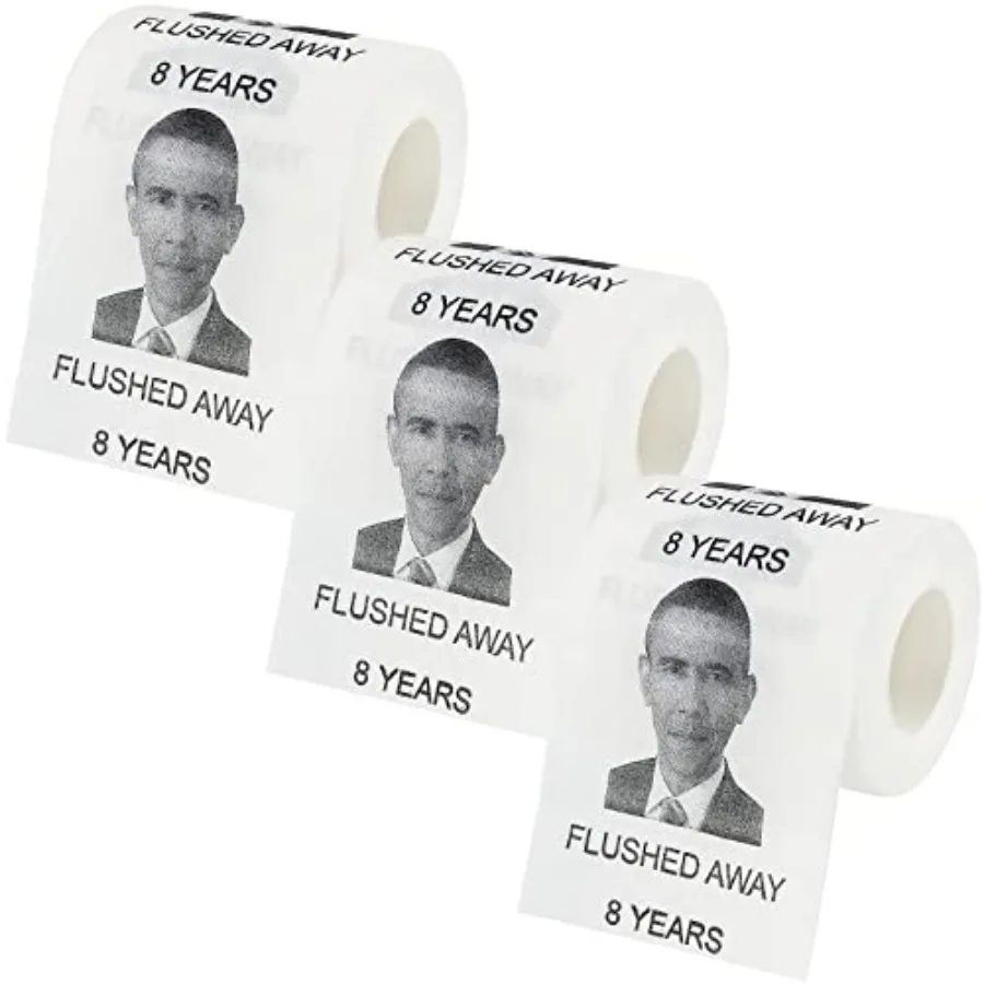 Barack Obama 8 Years Flushed Away Toilet Paper 3 Pack