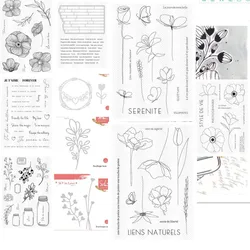 New Flower Clear Stamp Cutting Die Stencil /Seal For DIY Scrapbooking/Photo Album Decorative Clear Stamp Sheets A5079