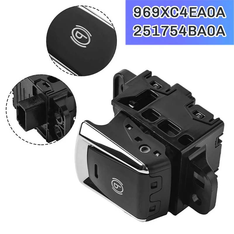 

Car Electronic Handbrake Switch Parking Hand Brake Switch Button 969XC4EA0A For Nissan X-Trail T32 Qashqai 2014-2018-AU74