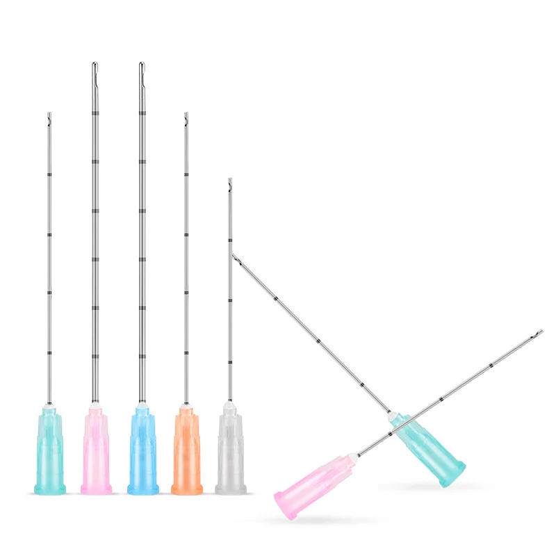 50Pcs 18-30G Side Port Blunt Cannula Dental Irrigation Tips Safe Wash Blunt Cannula Needles Safe Dermal Filler Injection