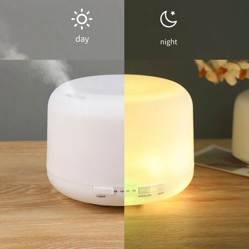 500Ml Electric Air Purification Humidifier Aromatherapy Essential Oil Diffuser With Atmosphere Light For Gift