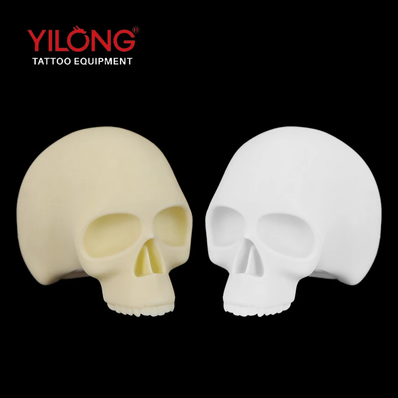 YILONG 3D Череп Практика Кожаная Голова Резина/АБС-пластик Череп Практика Кожа Для Татуировки Боди-Арт Для Початковщиков Работа