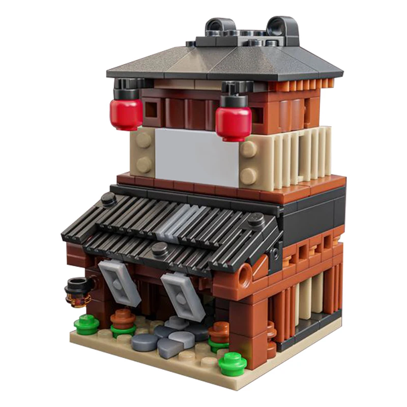 

Gobricks MOC Japanese Apartment Vintage Machiyas Kyoto Building Blocks City Street View Old House Architecture Bricks Model Toy