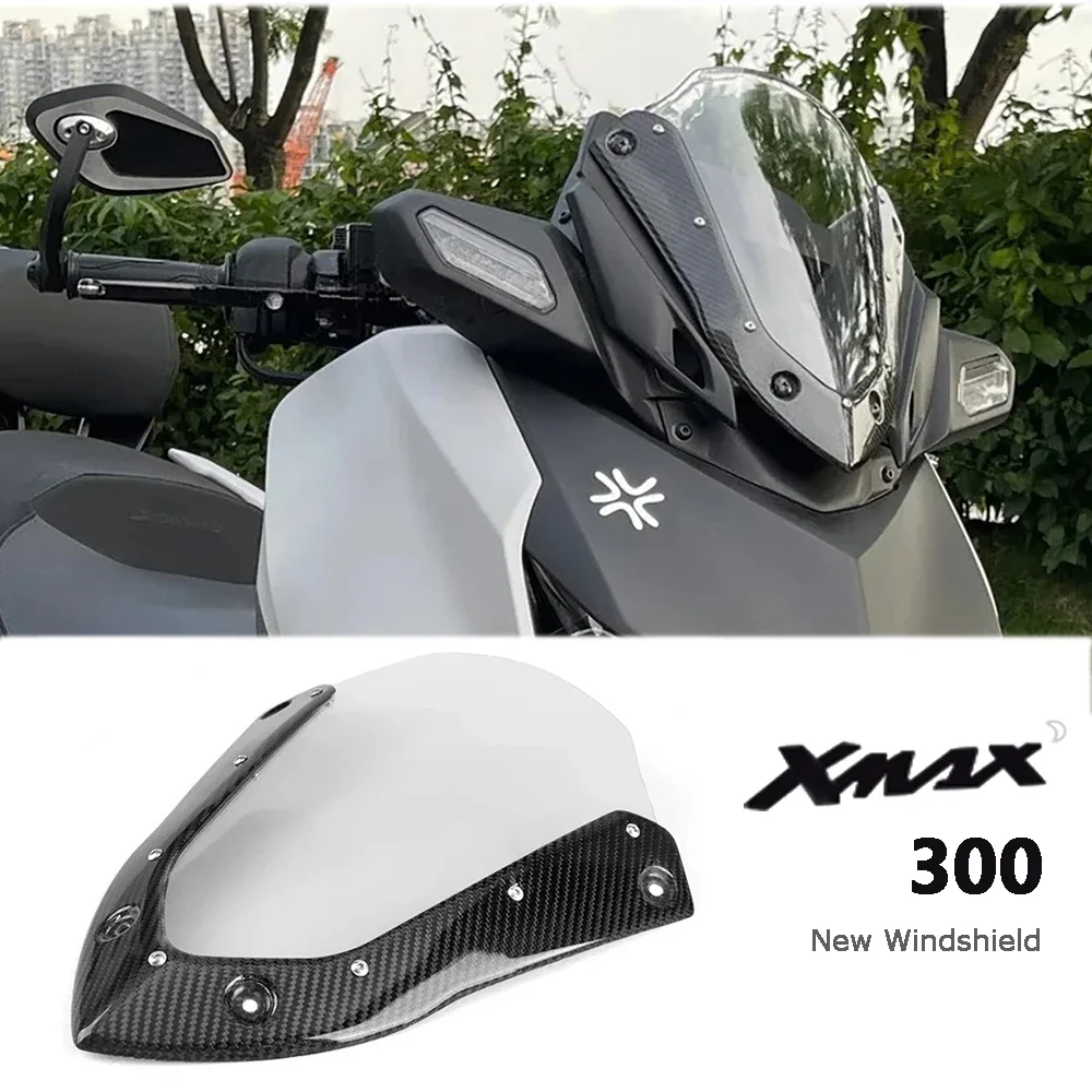 

For Yamamha X-MAX300 XMAX300 X-MAX XMAX 300 2023 2024 Windshield Windscreen High Impact Acrylic Windproof Wind Deflectors