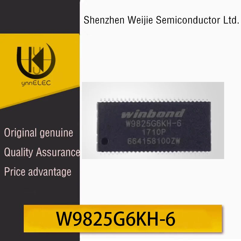 Genuine OEM Label W9825G6KH-6 TSOP(II)-54 256Mbit RAM Memory Chip Silk Screen