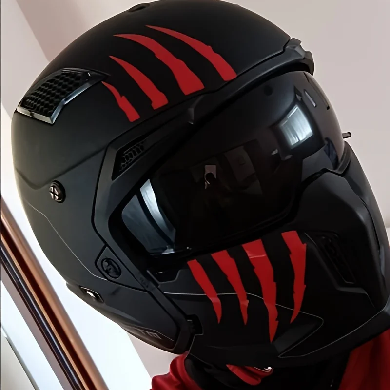 

Водонепроницаемые прочные наклейки с изображением монстра-коготь для мотоцикла, аксессуары для акулы, Arai, Shoei, LS2, AGV, HJC, колокольчик