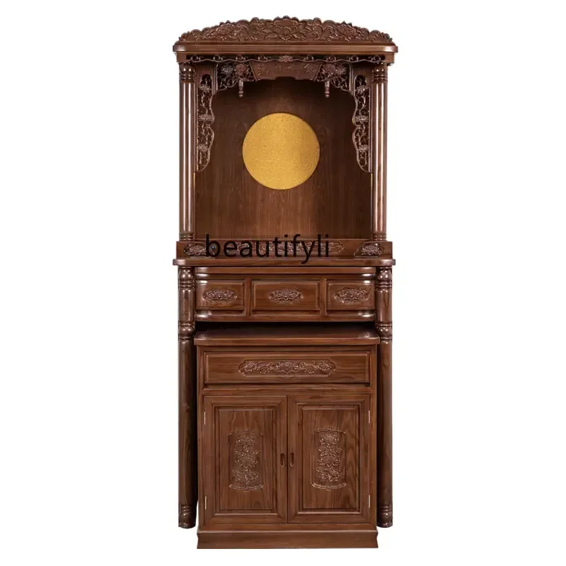 

Buddhist Shrine Chinese Style Clothes Closet Household Solid Wood Altar Buddha Shrine Simple