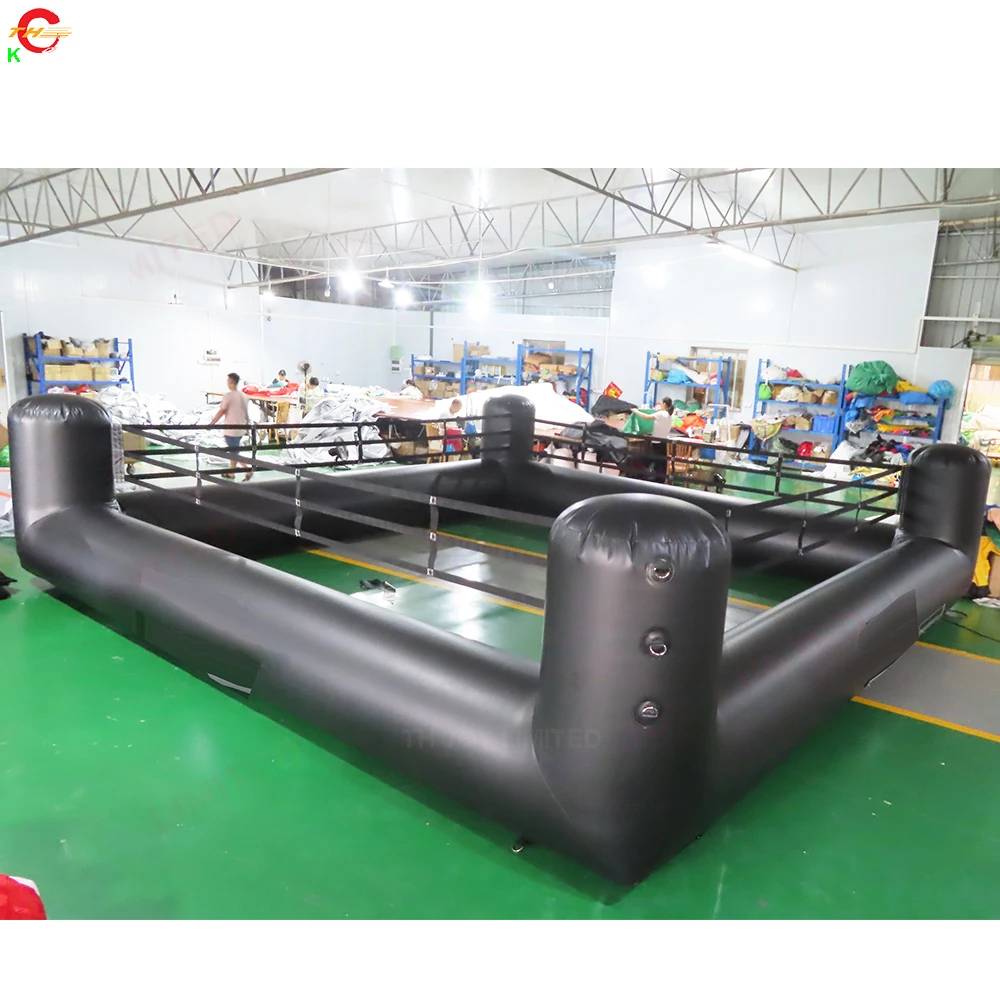 Commercial Inflatable Wrestling Challenge Sport Game Large Kids Inflatable Boxing Ring Bounce House Jumper With Slide Step