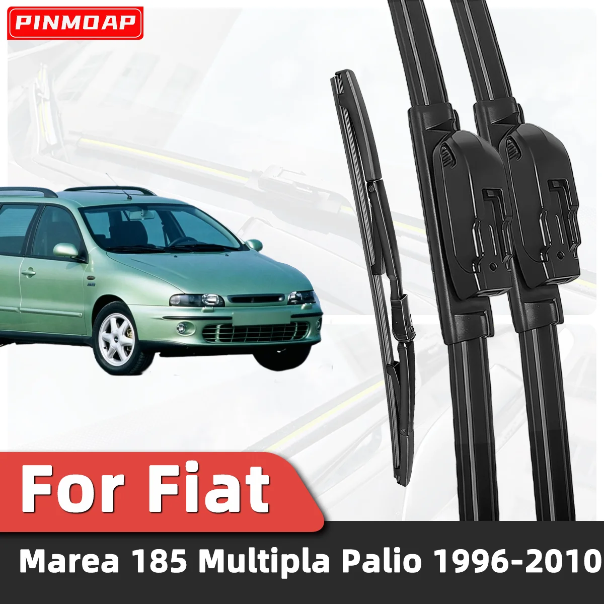 3PCS Front Rear Wiper Blades Fit For Fiat Marea 185 Multipla Palio 1996-2010 Car Premium Quiet Streak-Free Durable Auto Parts