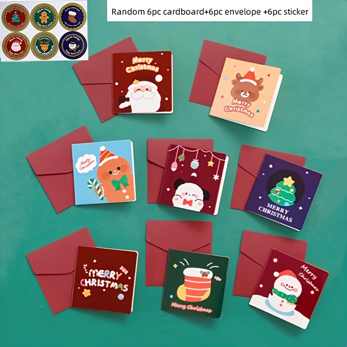 18pcs Christmas Card Set with Envelope and Sealing Sticker, Festive Animal Themed Greetings, Personalized Office Supplies for Ho