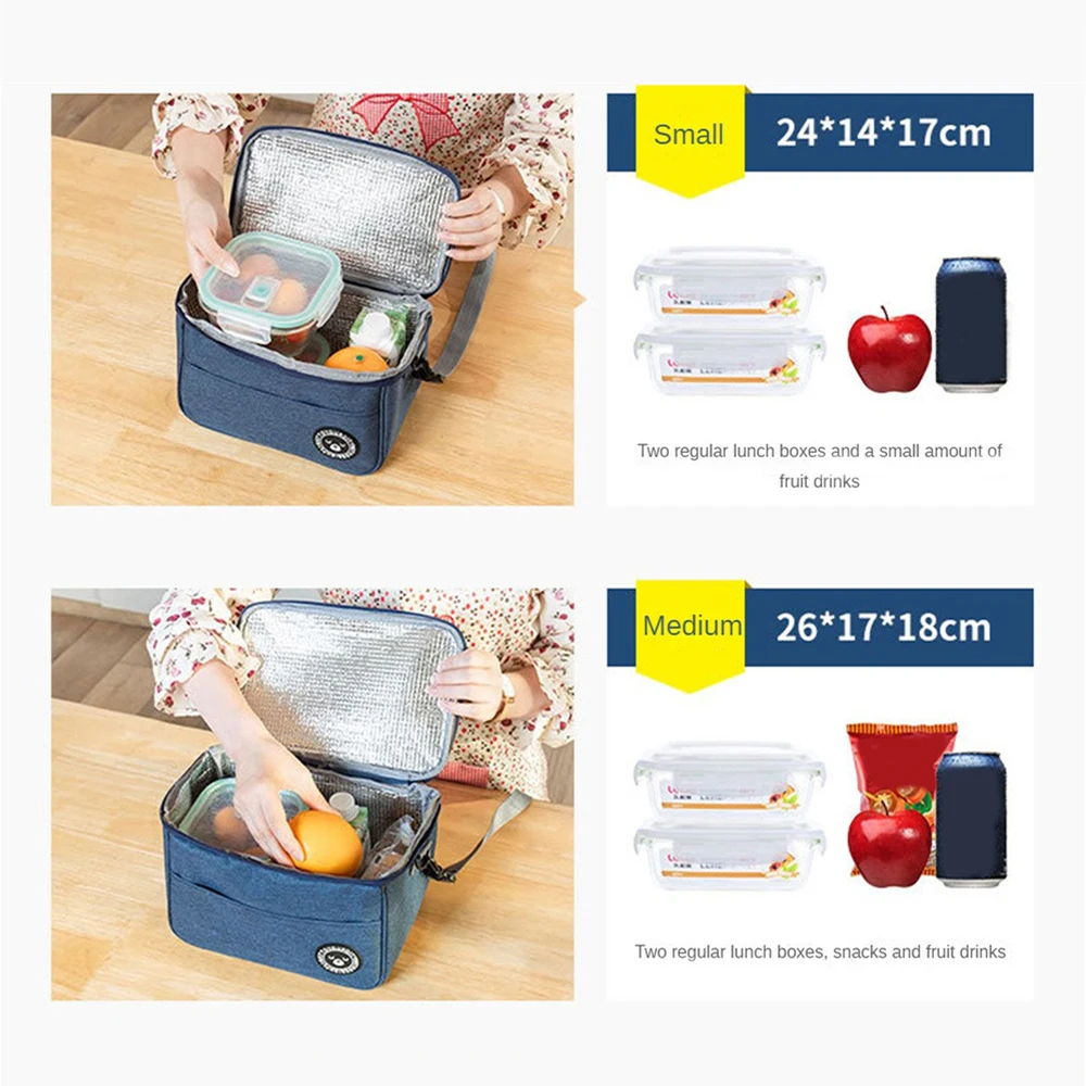 Borsa per il pranzo portatile nuova borsa termica per il pranzo borsa termica borsa per la conservazione degli alimenti per la scuola Bento Pouch Dinner Container