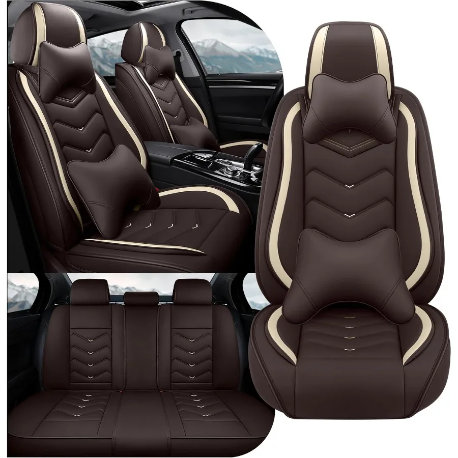 

Car Seat Covers Fit for Mitsubishi Outlander 2000-2025 Stylish Sport Seat Covers Waterproof WearResistant Premium Nappa Leather