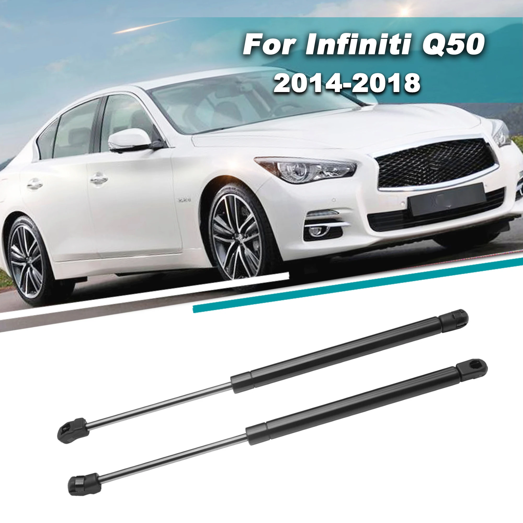 Support Struts For Infiniti Q50 2014 2015 2016 2017 2018 Replaceable Accessories Car Front Hood Rear Trunk Tailgate Lift Rods