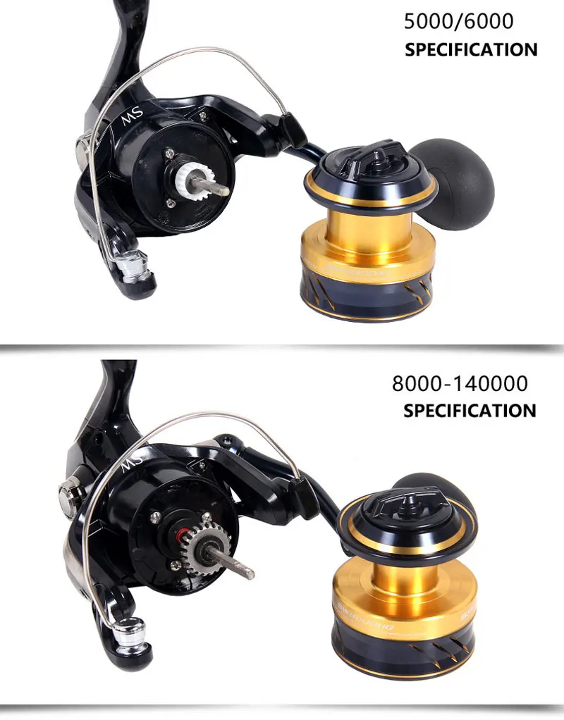 Imagem -06 - Shimano-spheros sw 5000hg 6000hg 6000pg 8000hg 8000pg Mais 1bb Carretel de Alumínio Hagane & X-ship Carretel Giratório de Água Salgada Original 2023