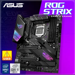 Used ASUS ROG STRIX Z490-E GAMING Motherboard ROG Pre-installed Integrated I/O Backplane Intel® I225-V 2.5Gb LAN Wi-Fi 6 AX 201