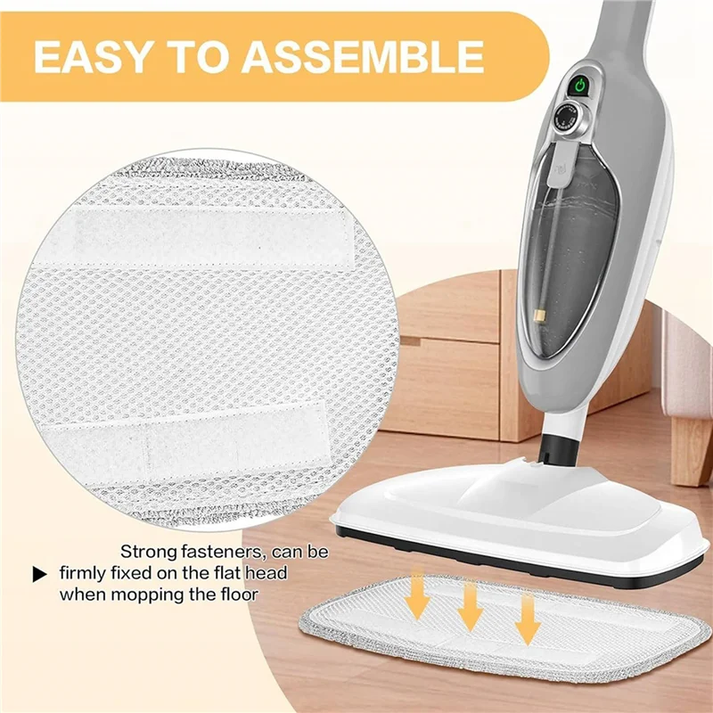 ABPP-4 Packs Replacement Parts Accessories Mop Pads For Gorfanty Steam Mop GF-6610 Washable