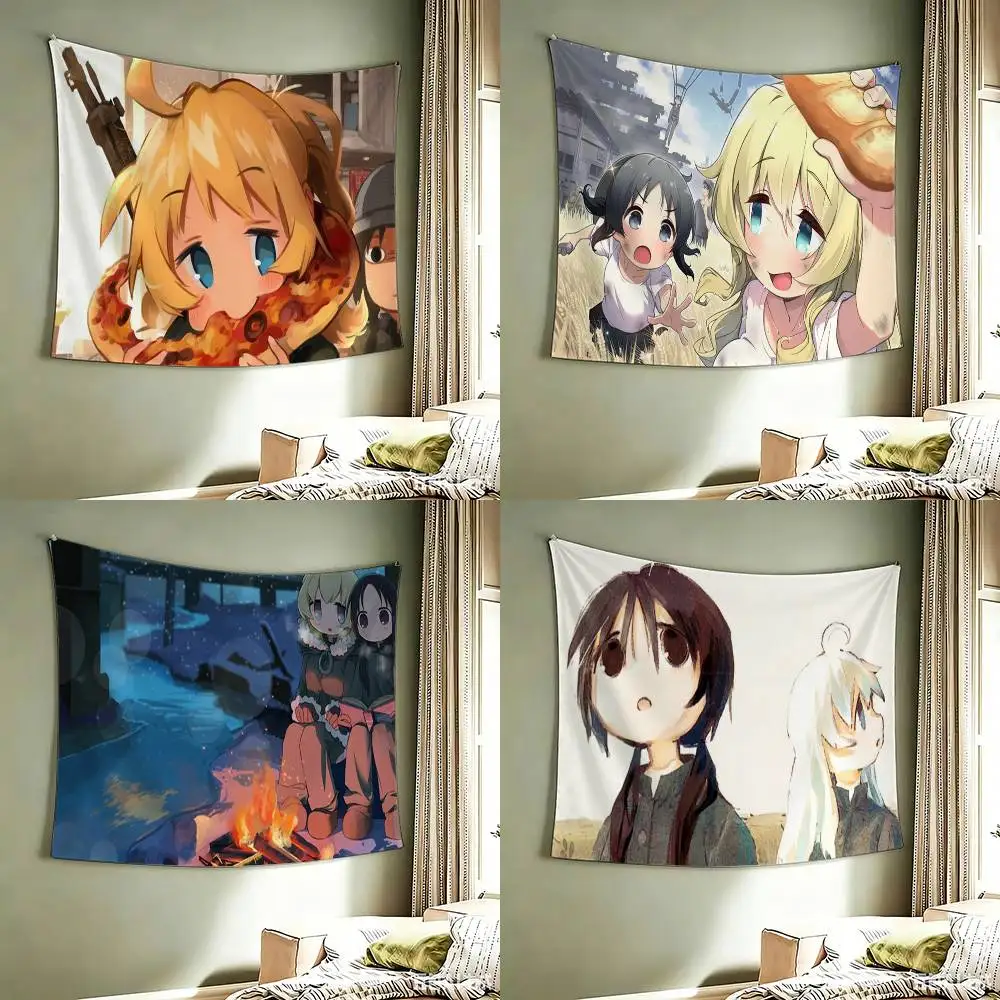 Girls' Last Tour Chito Yuuri Anime   flag Best Price Decoration Outdoor Picnic Party Art Hanging