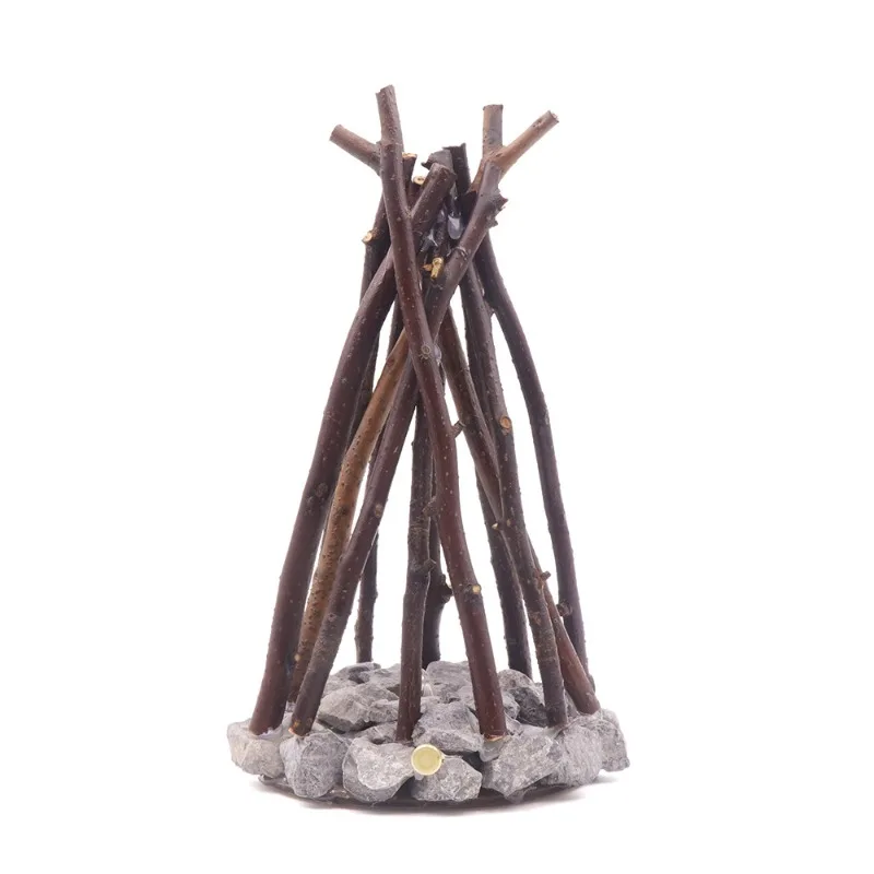 For night light decoration handmade branches shape burning bonfire three-dimensional tabletop ornament
