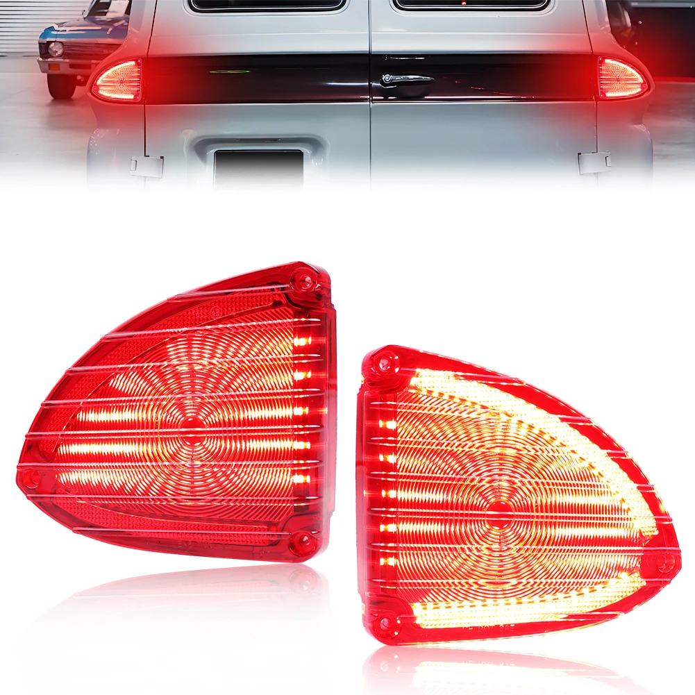 

2 шт. задних фонарей-стоп-сигналов с красными светодиодами для Chevrolet Suburban C10/C30 1960-1966 гг., пикап GMC Suburban