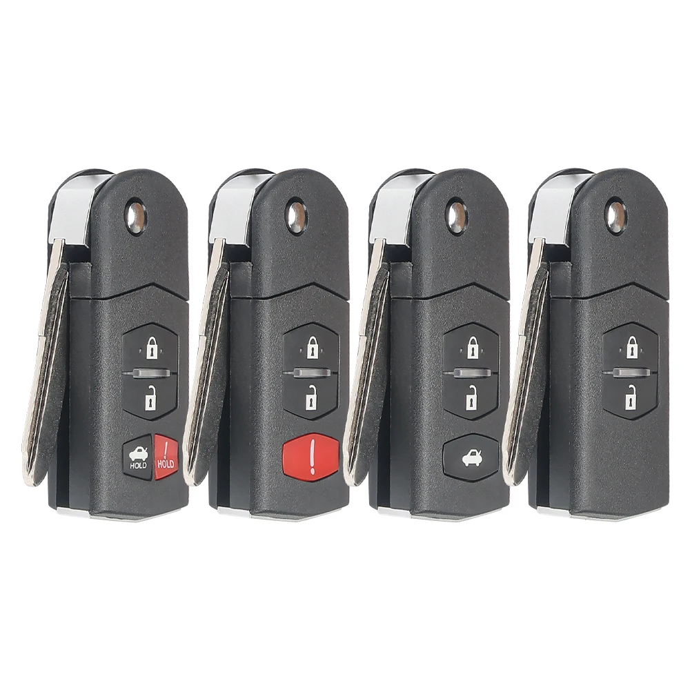 Leo For Mazda 2 3 5 6 8 CX-7 CX-9 MX-5 BGBX1T478SKE125-01 SKE126-01 CC43-67-5RYC Fob Flip Remote Car Key 315/433Mhz 4D63 Chip