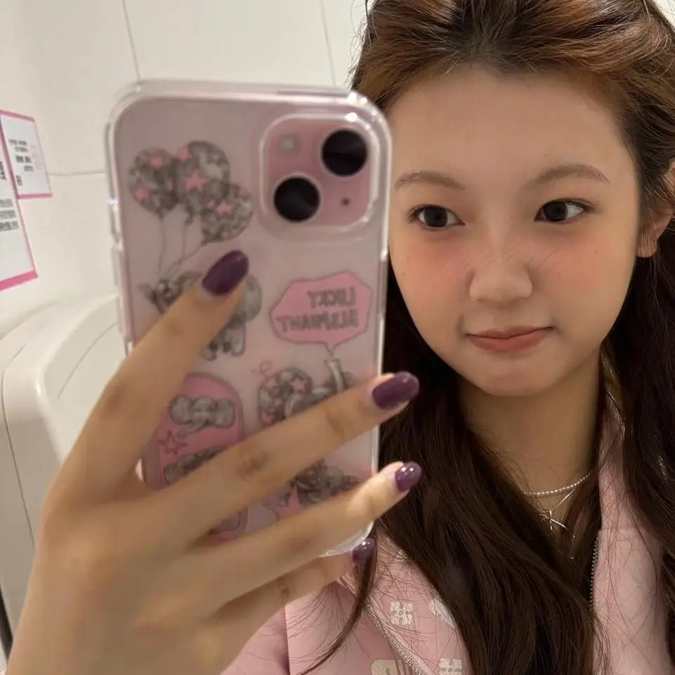 Coque de téléphone rétro Lucky Elephant, étui arrière rose Transparent pour iPhone 17 Pro Max Air X XR XSMax 7 8 Plus 16 15 14 13 12 11 Y2K