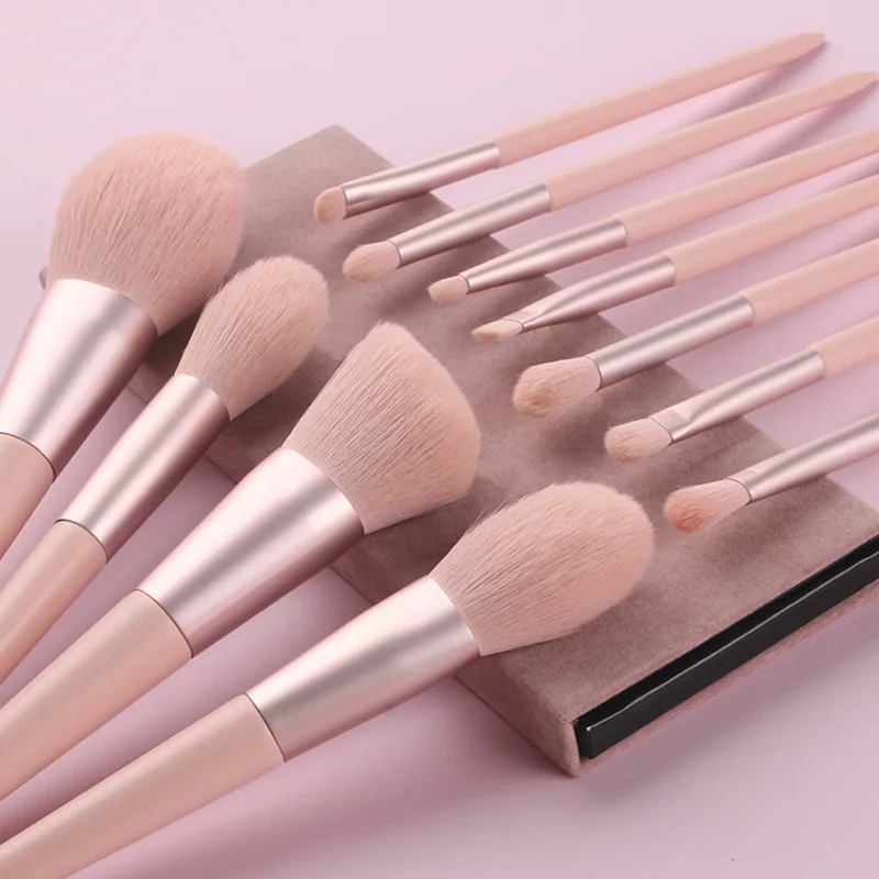 

11PCS Pink Makeup Brush Set Soft Hair Complete Set Make-up Tools Foundation Makeup Brush Maquillage Femme Beauty Make Up Brush